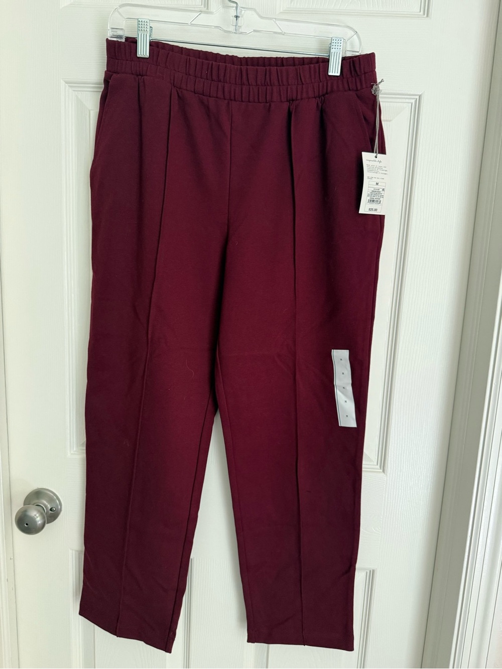 a new day Maroon Ankle Cropped Pull-On Pants
